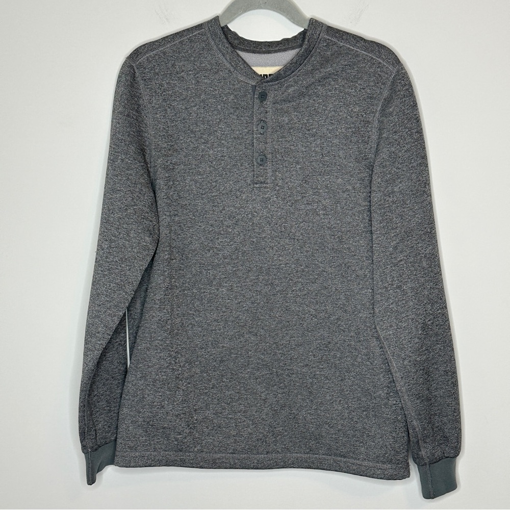 Chubbies Men's Gray‎ Grey Henley Pullover Long-Sleeve Sweatshirt Size Small